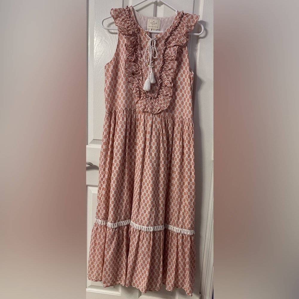 Kate Spade Coral Patterned A-Line Dress